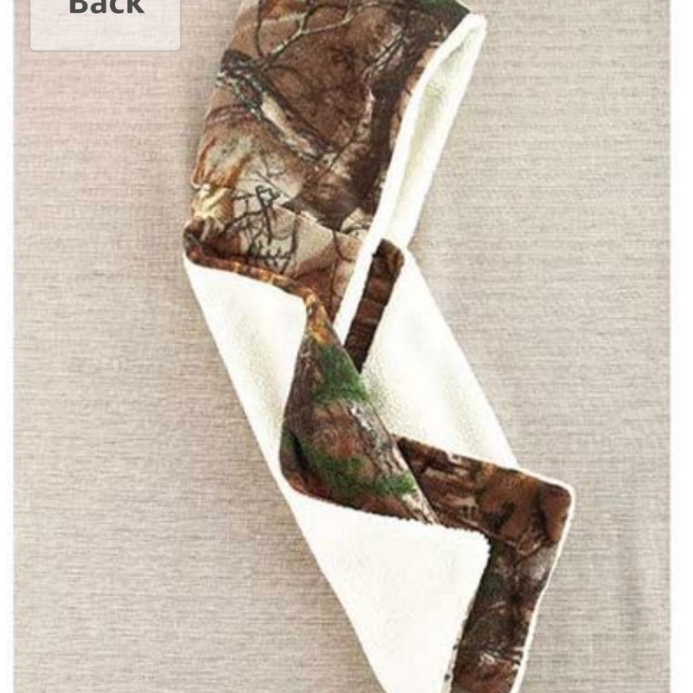 Hooded Scarf Berber lined fleece reversible pink n brown available - Picture 3 of 5